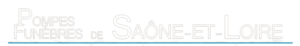 logo blanc pompes funèbres Saône-et-Loire